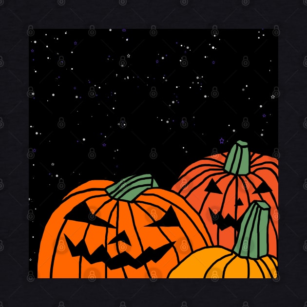 Spooky Pumpkins Late Night Halloween Horror by ellenhenryart